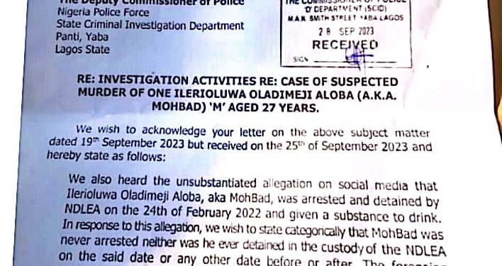 MohBad arrest: NDLEA debunks claim by Police, releases evidence