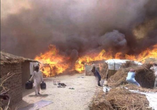IDP-camp-fire