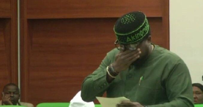 Nigerian lawmaker weeps in parliament while discussing insecurity
