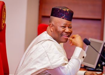 Breaking: Akpabio swears in newly elected senators