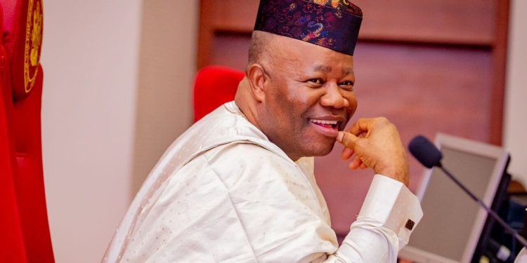 Breaking: Akpabio swears in newly elected senators