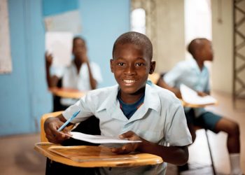 A pupil in class