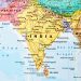 Map with India in focus.