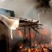 Fire destroys shanties