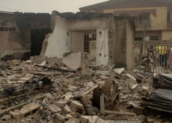 Lagos explosion razes 3-storey building, injures 4-year-old child, grandparents