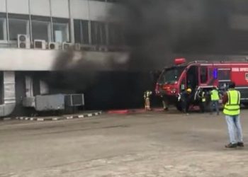 Passengers scamper for safety as fire break out at Lagos airport
