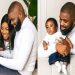 Mercy Chinwo and husband with baby Charis