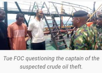 Navy arrests 13 oil thieves with rouge tanker