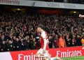 Arsenal’s German midfielder, Kai Havertz celebrates scoring the team’s second goal during the English Premier League football match between Arsenal and Brentford at the Emirates Stadium in London on March 9, 2024.