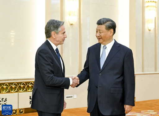 President Xi Jinping meets U.S. Secretary of State Antony Blinken