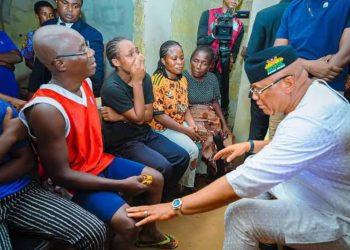 Governor Eno visits, provides succour to family of make-up artist, Abigail