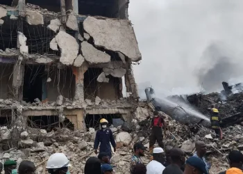 Some parts of Dosunmu Market Lagos Island affected by the fire incident