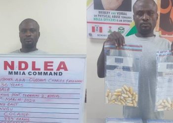 NDLEA: India-bound traveler chokes on ingested drugs, excretes 80 cocaine wraps at Lagos Airport (photos)