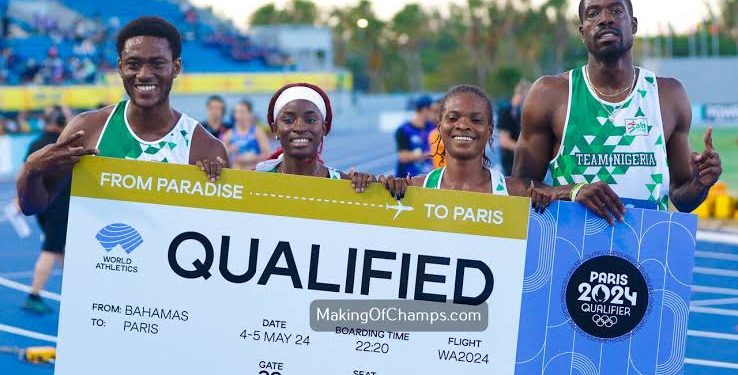 Nigeria’s 4x400m relay teams qualify for Paris Olympics