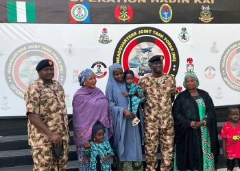 Nigerian Army hands over rescued Chibok girl, three children to Borno govt.