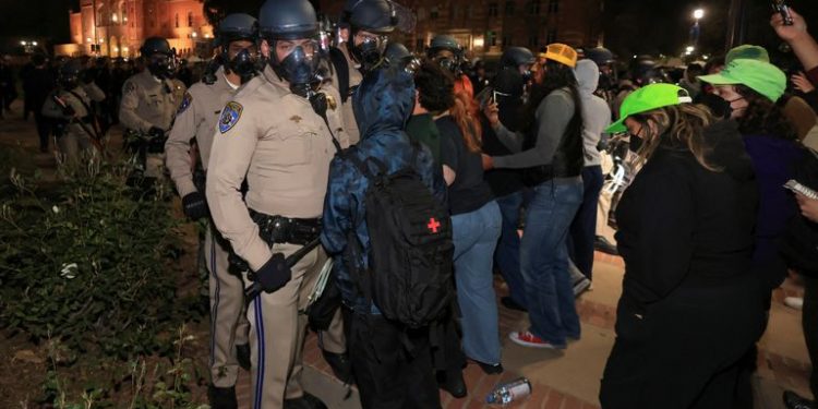 California Police move to disband pro-Palestinian protest camp at UCLA