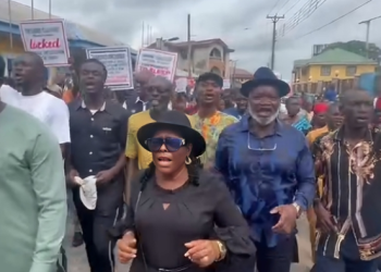 Former LG bosses defy police order, stage protests across Rivers State