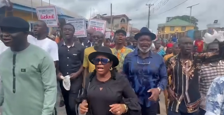 Former LG bosses defy police order, stage protests across Rivers State