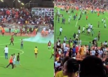 Rangers, Enyimba abandon match as fans invade pitch over late penalty call