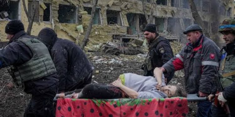 Outrage greets attack on Ukraine hospital as Russia denies responsibly