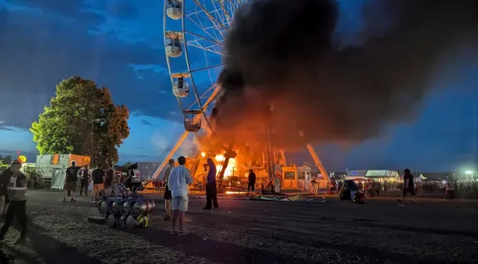 Over 20 people sustain injury in a ferris wheel fire in Germany