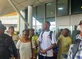Israel Adesanya arrives Lagos with parents