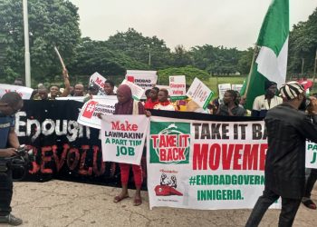 #EndBadGovernanceProtest: Protesters converge on Abuja stadium