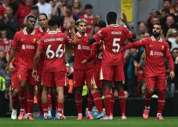 EPL: Diaz fires Liverpool to top of premier league, Man Utd held at Palace