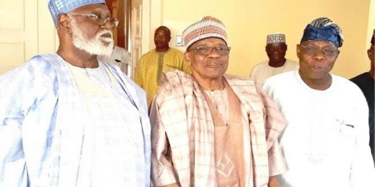Obasanjo arrives Minna to meet former military leaders