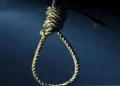 Hangman's rope depicting suicide bid
