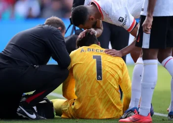 Liverpool’s Alisson Becker set for six-week layoff due to hamstring injury