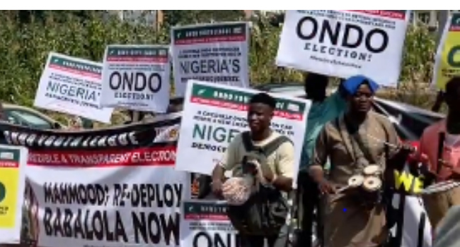Ondo polls: Youths storm INEC Headquarters, demand removal of REC
