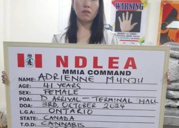 NDLEA arrests lady drug courier arriving from Canada