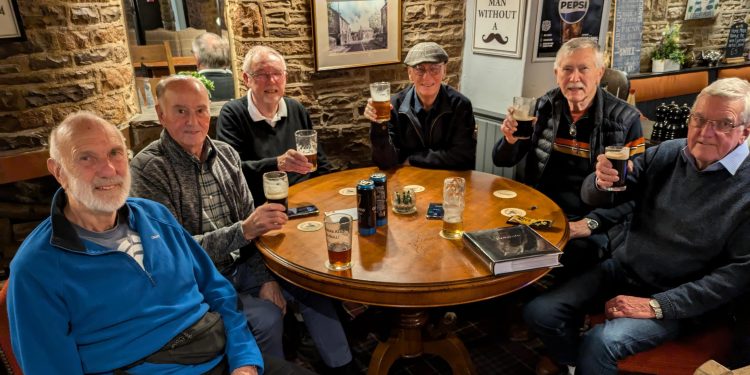 Mates who have met for a pint every Thursday for 56 years