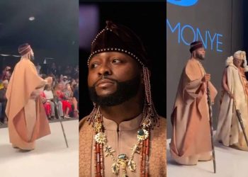 Davido graces runway in traditional attire at Lagos Fashion Week