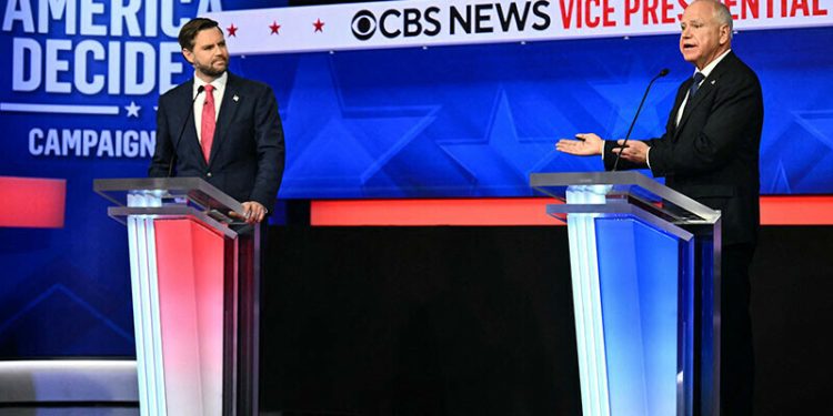 US vice-president rivals defend Trump and Harris in polite election debate