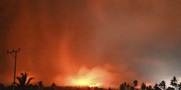 Volcanic eruptions kill at least 10 people, burn houses in Indonesia