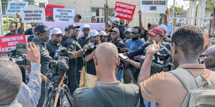 Chevron retirees protest in Lagos over pension, policy issues