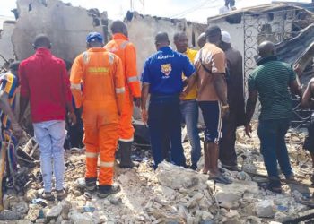 Gas explosion rocks Lagos market, razes 11 shops, other properties