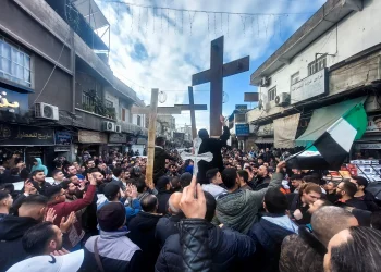 Protests in Syria over Christmas tree burning