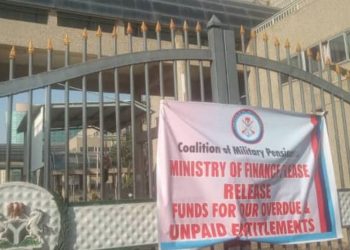 Military retirees ground activities at finance ministry over unpaid entitlements