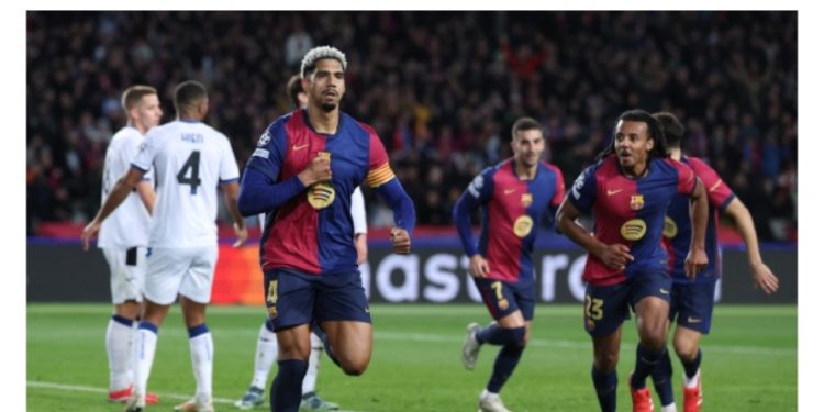 Barcelona places second in Champions League group