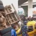 Truck falls from bridge, crushes buses in Lagos