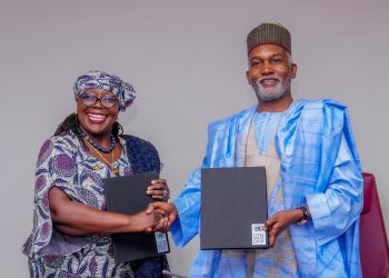 Ms. Elsie Attafuah, UNDP Resident Representative in Nigeria and Minister of Foreign Affairs, Ambassador Yusuf Tuggar, at the RPD programme. [PHOTO CREDIT: Official X account of UNDP Nigeria |@UNDPNigeria]