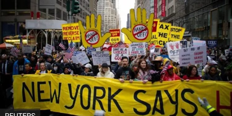 Americans protest Trump’s denial of rights