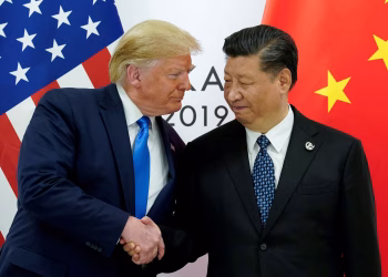 USA President, Donald Trump with Chinese President, Xi Jinping