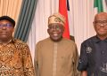 President Bola Ahmed Tinubu, FCT Minister Nyesom Wike and Rivers State Governor, Siminalayi Fubara