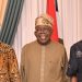 President Bola Ahmed Tinubu, FCT Minister Nyesom Wike and Rivers State Governor, Siminalayi Fubara