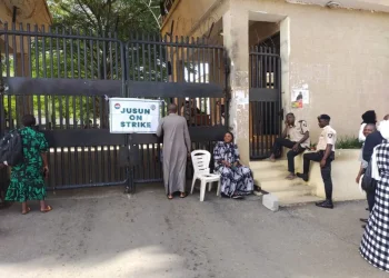 The Federal High Court Abuja locked up due to JUSUN Strike