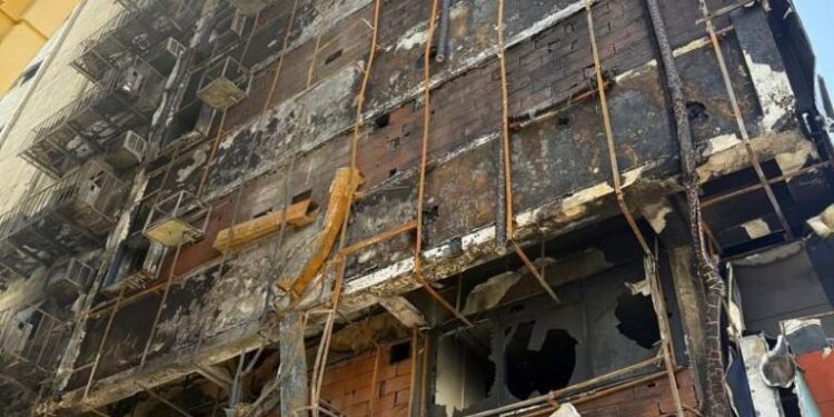 Leftover Hotel Carcass after fire